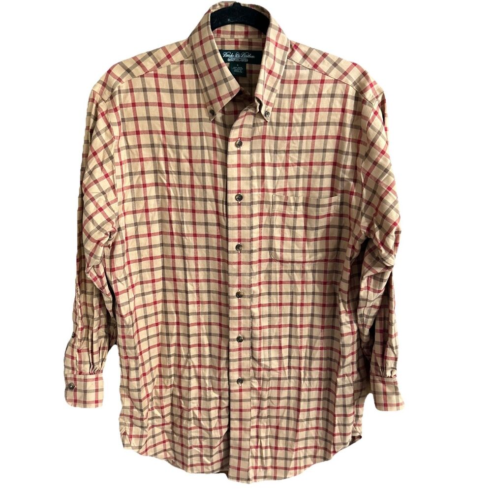 Brooks Brothers Country Club Men's sz S Plaid Button Up Dress Shirt